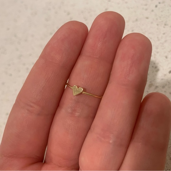 Made by Mary | Solid 14k Gold Heart Stacking Ring 💛 - Picture 3 of 6